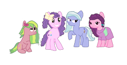 Size: 1560x799 | Tagged: safe, artist:magictimeymare12, lemon zest, sugar belle, sugarcoat, suri polomare, equestria girls, alternate universe, equestria girls ponified, pie sisters, ponified