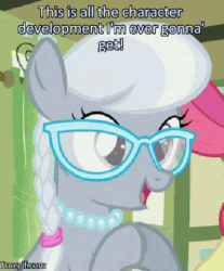 Size: 400x483 | Tagged: safe, screencap, apple bloom, silver spoon, family appreciation day, animated, clapping, image macro, meme