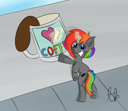 Size: 2305x2007 | Tagged: safe, artist:laptopbrony, oc, oc only, oc:krylone, coffee, graffiti, male