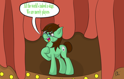 Size: 1024x652 | Tagged: safe, artist:laptopbrony, oc, oc only, oc:chrisgotjar, glasses, stage