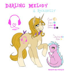 Size: 1200x1299 | Tagged: safe, artist:bekuno, oc, oc only, oc:darling melody, oc:rockabilly, dragon, reference sheet