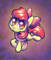 Size: 1800x2100 | Tagged: safe, artist:dawnfire, apple bloom, adorabloom, colored pupils, cute, doodle, looking at you, raised hoof, solo