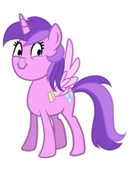 Size: 1440x1872 | Tagged: safe, artist:thecheeseburger, amethyst star, sparkler, slice of life (episode), c:, fake wings, looking at you, smiling, solo, wide eyes
