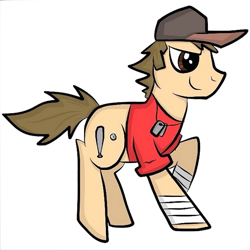 Size: 612x612 | Tagged: safe, pony, crossover, ponified, scout, team fortress 2