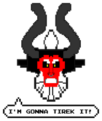 Size: 1024x1214 | Tagged: safe, artist:wanderingent, lord tirek, crossover, pixel art, solo, wreck-it ralph