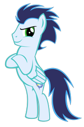 Size: 4818x7245 | Tagged: safe, artist:kuren247, soarin', pony, absurd resolution, bipedal, crossed arms, crossed hooves, simple background, smug, solo, transparent background, vector