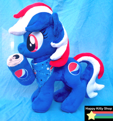 Size: 850x911 | Tagged: safe, artist:happykittyshop, oc, oc only, food pony, original species, drink, irl, pepsi, photo, plushie, solo