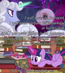 Size: 1280x1430 | Tagged: safe, star swirl the bearded, twilight sparkle, twilight sparkle (alicorn), alicorn, equestria girls, rainbow rocks, image macro, magic, meme, psychology, reading