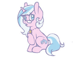 Size: 3362x2567 | Tagged: safe, artist:floots, oc, oc only, oc:noble blue, pony, unicorn, fallout equestria, glasses, solo