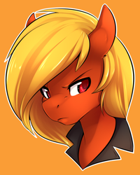 Size: 1024x1280 | Tagged: safe, artist:duskyamore, oc, oc only, oc:star fall, pony, angry, bust, female, huffy, looking away, mare, portrait, solo