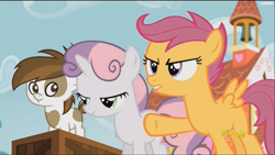 Size: 1917x1079 | Tagged: safe, screencap, pipsqueak, scootaloo, sweetie belle, earth pony, pony, crusaders of the lost mark, colt, male