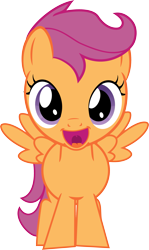 Size: 1935x3246 | Tagged: safe, artist:matty4z, scootaloo, cute, cutealoo, happy, simple background, smiling, solo, transparent background, vector