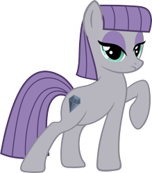 Size: 5262x6000 | Tagged: safe, artist:slb94, maud pie, absurd resolution, frown, looking at you, pose, raised hoof, rarity pose, simple background, solo, transparent background, vector, wrong cutie mark