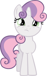 Size: 3000x4853 | Tagged: safe, artist:erccre147, sweetie belle, sad, simple background, solo, transparent background, vector