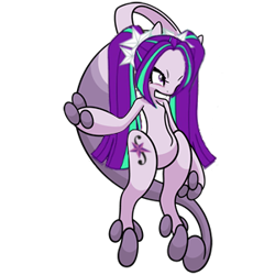 Size: 300x300 | Tagged: safe, aria blaze, cutie mark, mega mewtwo y, mewtwo, pokefied, pokémon