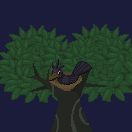 Size: 132x132 | Tagged: safe, artist:herooftime1000, crow, fangame, nest, octavia in the underworld's cello, pixel art, tree