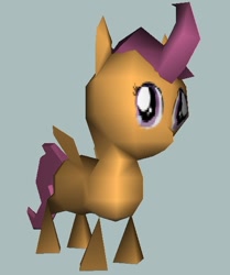 Size: 468x561 | Tagged: safe, artist:fillerartist, scootaloo, 3d, kill me, low poly, low-poly, solo, stylistic suck