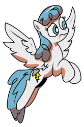 Size: 5000x7598 | Tagged: safe, artist:lightningbolt, idw, lightning bolt, white lightning, pegasus, pony, .svg available, absurd resolution, female, flying, frown, mare, raised eyebrow, simple background, solo, spread wings, transparent background, vector, wavy mouth, wide eyes