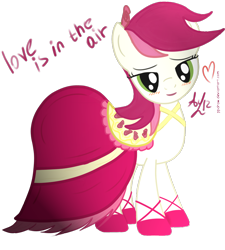 Size: 900x1000 | Tagged: safe, artist:ppdraw, roseluck, clothes, dress, solo