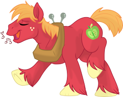 Size: 5497x4362 | Tagged: safe, artist:gray-gold, artist:spainfischer, big macintosh, earth pony, pony, absurd resolution, cute, macabetes, male, singing, solo, stallion