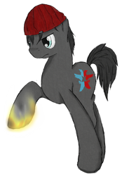 Size: 2551x3655 | Tagged: safe, artist:brinxx, earth pony, pony, beanie, delsin rowe, hat, infamous, infamous second son, ponified, solo