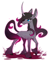 Size: 600x727 | Tagged: safe, artist:probablyfakeblonde, oleander, classical unicorn, them's fightin' herds, community related, leonine tail, solo