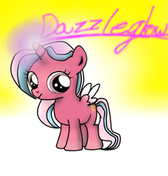 Size: 841x878 | Tagged: safe, artist:keykey116, dazzleglow, g1, my little pony tales, filly, g1 to g4, generation leap, magic, solo, younger