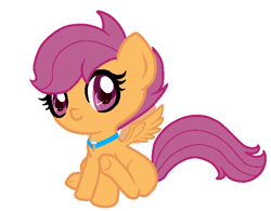 Size: 655x510 | Tagged: safe, artist:keykey116, scootaloo, collar, cute, cutealoo, solo