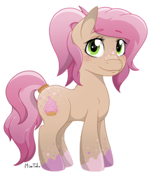 Size: 900x1042 | Tagged: safe, artist:missitofu, oc, oc only, oc:darling eclair, earth pony, pony, commission, solo