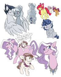 Size: 1600x2000 | Tagged: safe, artist:skitea, apple bloom, diamond tiara, rumble, scootaloo, silver spoon, sweetie belle, oc, oc:platinum parallax, oc:silver lining, earth pony, pegasus, pony, unicorn, colt, cutie mark crusaders, female, jewelry, male, mare, necklace, offspring, older, older apple bloom, older diamond tiara, older rumble, older scootaloo, older silver spoon, older sweetie belle, parent:diamond tiara, parent:featherweight, parent:pipsqueak, parent:rumble, parent:silver spoon, parents:diamondweight, parents:piptiara, parents:rumblespoon, piptiara, rumblespoon, shipping, simple background, stallion, straight, white background