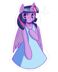 Size: 1200x1500 | Tagged: safe, artist:discord888, twilight sparkle, twilight sparkle (alicorn), alicorn, anthro, blushing, clothes, dress, simple background, solo, transparent background