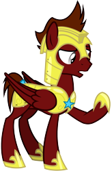 Size: 1412x2153 | Tagged: safe, artist:outlawedtofu, oc, oc only, oc:mach, pegasus, pony, fallout equestria, armor, ask, royal guard, simple background, solo, transparent background, tumblr, vector