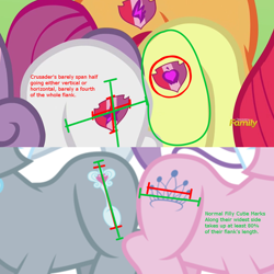 Size: 1000x1000 | Tagged: safe, apple bloom, scootaloo, sweetie belle, crusaders of the lost mark, analysis, cutie mark, cutie mark crusaders, overanalyzing, the cmc's cutie marks