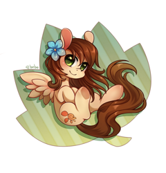 Size: 1200x1252 | Tagged: safe, artist:huaineko, oc, oc only, oc:fallen leaves, cute, pixiv, solo, underhoof