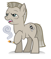 Size: 710x819 | Tagged: safe, artist:purrdemonium, earth pony, pony, bogusław linda, cigarette, polish, ponified, simple background, solo, transparent background, vector