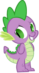 Size: 3162x5884 | Tagged: safe, artist:dashiesparkle, spike, dragon, hands behind back, simple background, smiling, transparent background, vector