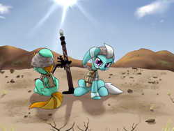 Size: 1600x1200 | Tagged: safe, artist:[redacted], artist:i am nude, artist:trickydick, fleetfoot, lightning dust, pony, mortar, mortar range, usmc