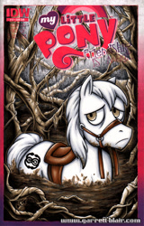 Size: 481x750 | Tagged: safe, artist:gb2k, earth pony, pony, artax, auryn, bridle, feels, peril, ponified, ponified horse, quicksand, sad, saddle, solo, swamp, tack, tearjerker, the neverending story, this will end in death, this will end in tears