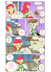 Size: 1600x2261 | Tagged: safe, artist:jeremy3, apple bloom, featherweight, pony, comic:quest for apple bloom, bed, comic, epilogue, featherbloom, female, hospital, male, shipping, straight