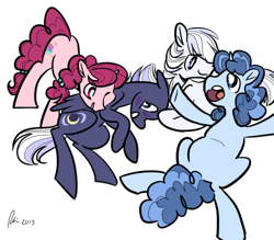 Size: 500x438 | Tagged: safe, artist:rwl, double diamond, night glider, party favor, sugar belle, earth pony, pegasus, pony, unicorn, bisexual, blushing, clothes, equal four, equal foursome, female, gay, group hug, happy, hug, lesbian, male, mare, nightdiamond, one eye closed, partydiamond, polyamory, scarf, shipping, simple background, skis, smiling, stallion, straight, sugarglider, white background