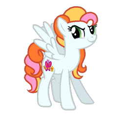 Size: 522x502 | Tagged: safe, alternate version, artist:starryoak, pegasus, pony, g3, g3 to g4, generation leap, honolu-loo, offspring, parent:grace lightning, parent:scootaloo, simple background, transparent background