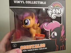 Size: 912x684 | Tagged: safe, scootaloo, human, funko, hand, irl, irl human, photo, toy