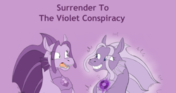 Size: 1280x681 | Tagged: safe, artist:queentigrel, aria blaze, hippocampus, merpony, siren, amethyst (steven universe), crossover, gem, shapeshifting, steven universe, title page, tumblr