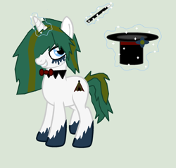 Size: 1024x973 | Tagged: safe, artist:totoparty, oc, oc only, hat, magic, show time, solo, top hat, wand