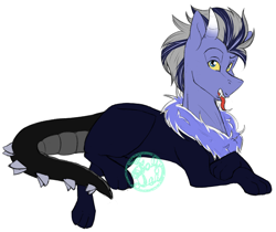 Size: 1962x1652 | Tagged: safe, artist:farewelldecency, oc, oc only, oc:cacophony, magical gay spawn, offspring, parent:discord, parent:shining armor, solo