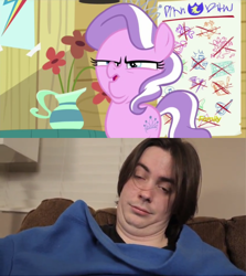 Size: 1280x1434 | Tagged: safe, artist:docapocalypse, edit, edited screencap, screencap, diamond tiara, crusaders of the lost mark, arin hanson, arin hanson face, egoraptor, game grumps