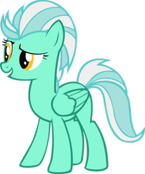 Size: 1024x1230 | Tagged: safe, artist:blah23z, edit, lightning dust, lyra heartstrings, pony, female, fusion, grin, mare, raised eyebrow, recolor, simple background, smirk, solo, transparent background, vector