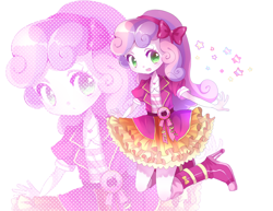 Size: 1500x1157 | Tagged: safe, artist:weiliy, sweetie belle, equestria girls, high heels, pixiv, solo