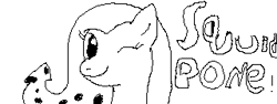 Size: 320x120 | Tagged: safe, artist:elusive, oc, oc only, oc:squid pone, 1000 hours in miiverse, doodle, miiverse, splatoon