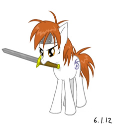 Size: 581x635 | Tagged: safe, artist:puddingvalkyrie, julian, ponified, shining force 3, solo